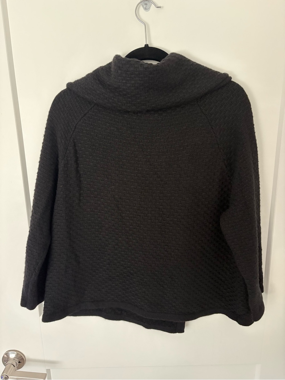 Banana Republic- Black Cashmere Merino Wool Knit Textured Cardigan- Size XL - Picture 12 of 12